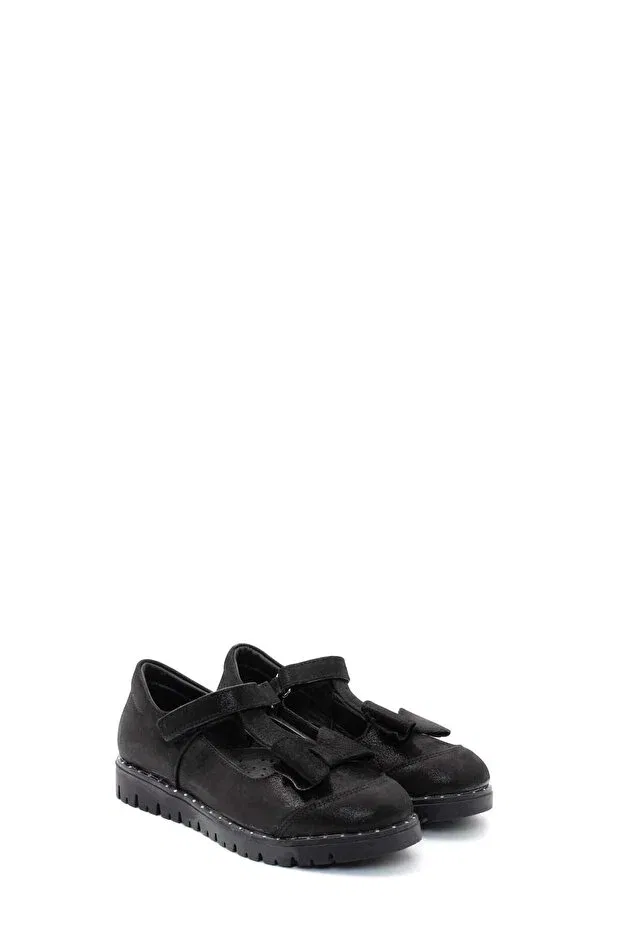 Детские туфли для девочек кожаные Fast Step, Black Satin — фото 4