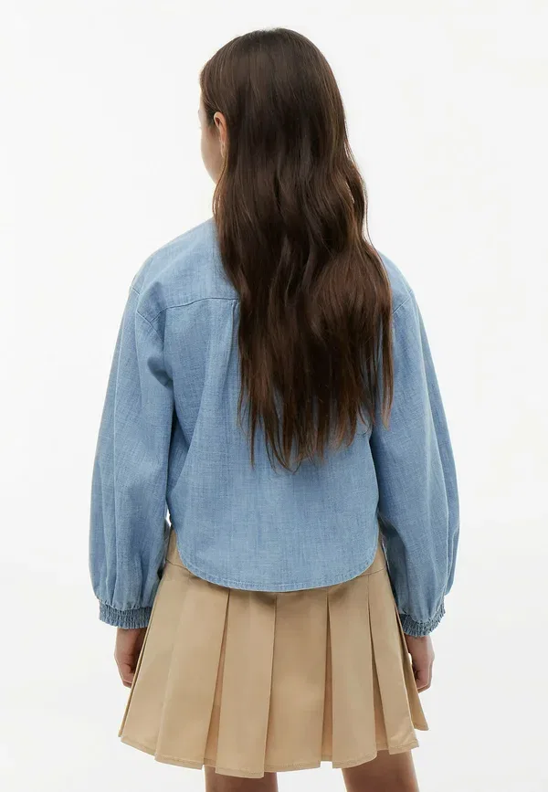 Блуза с вышивкой Relaxed fit logo embroidery chambray shirt - button-down blouse Tommy Hilfiger, Denim Color 01 — фото 3