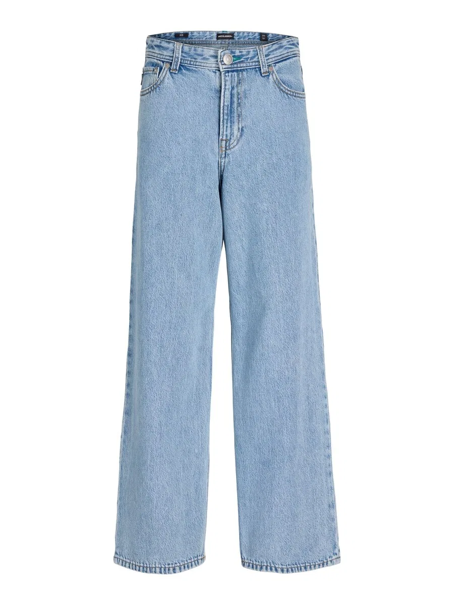 Джинсы Jack & Jones Junior Wide leg Jeans 'JJIDAVE JJJAX' светло-голубого цвета