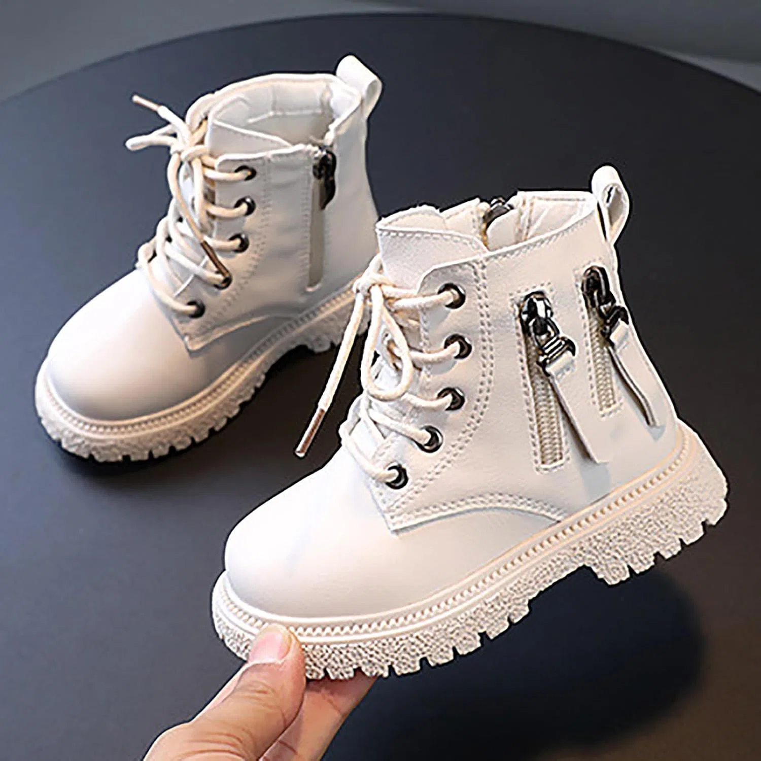 Детские ботинки для девочек с блестками Mesh Lace WGRIF, Beige — фото 2