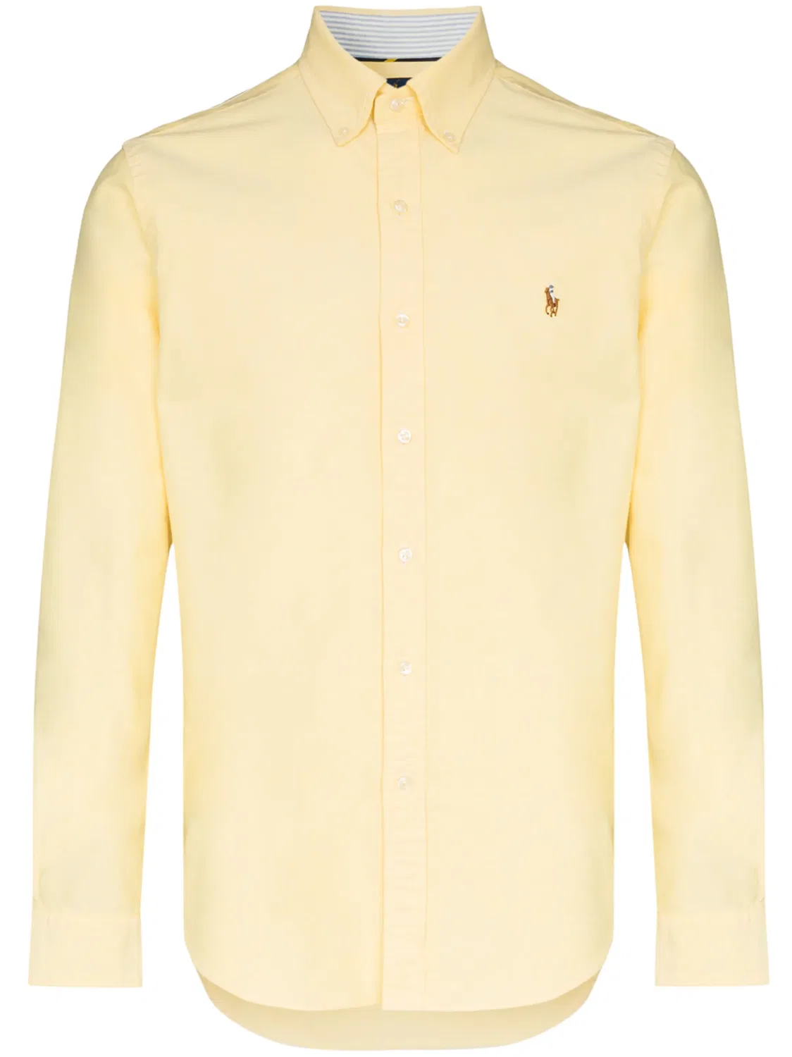 Рубашка с вышитым логотипом, желтая Polo Ralph Lauren, желтый