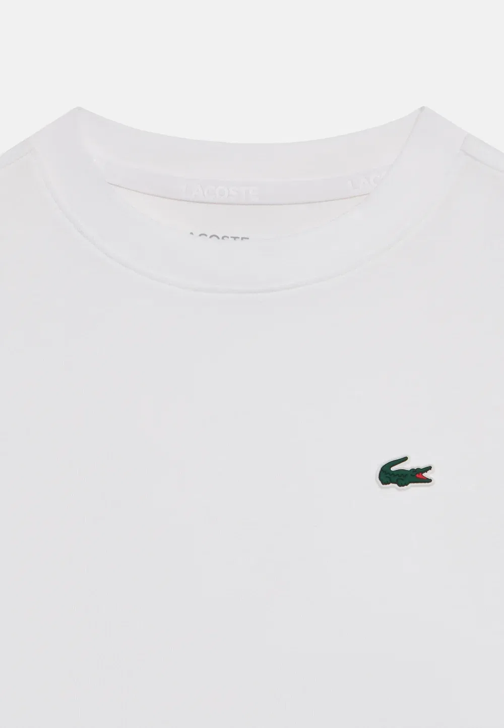 Классическая спортивная футболка с логотипом, унисекс - базовая футболка Lacoste, Blanc — фото 3
