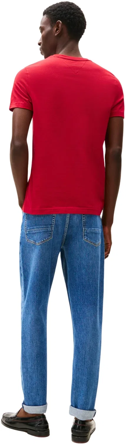 Мужская футболка с коротким рукавом Slim Fit Tommy Hilfiger, Red (Medium Red) — фото 2
