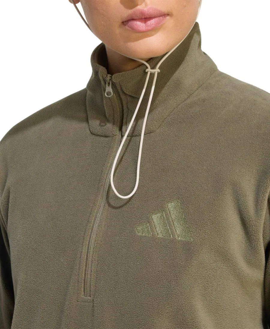 Флисовая куртка с полузамком Terrex Multi Essentials adidas, Olive Strata — фото 3