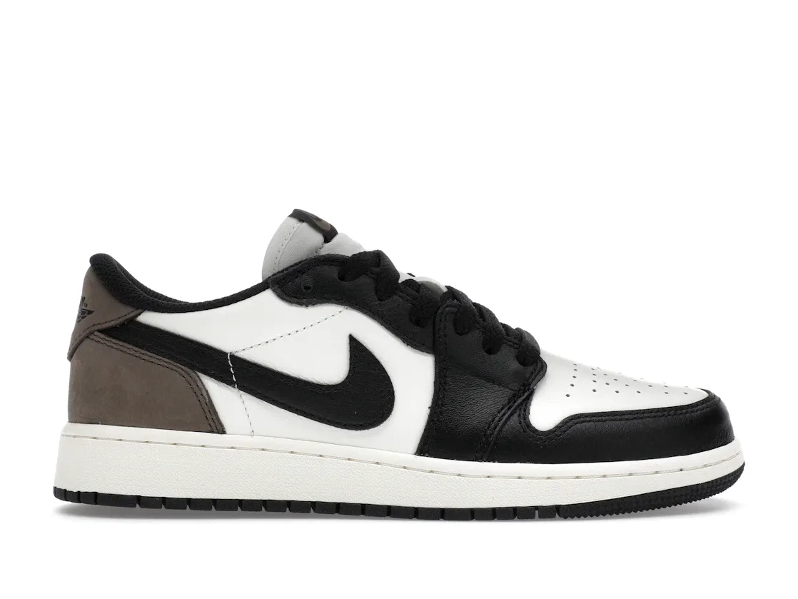 Детские кроссовки lifestyle с низким берцем Jordan 1 Retro Low OG Jordan White/Black-Dark Mocha