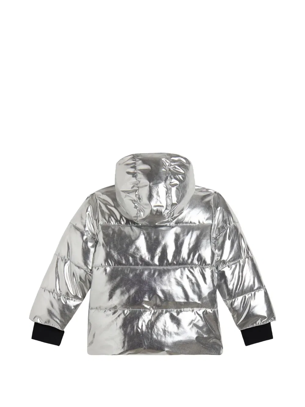 Пуховик с узором Stella McCartney Kids, серебряный — фото 2