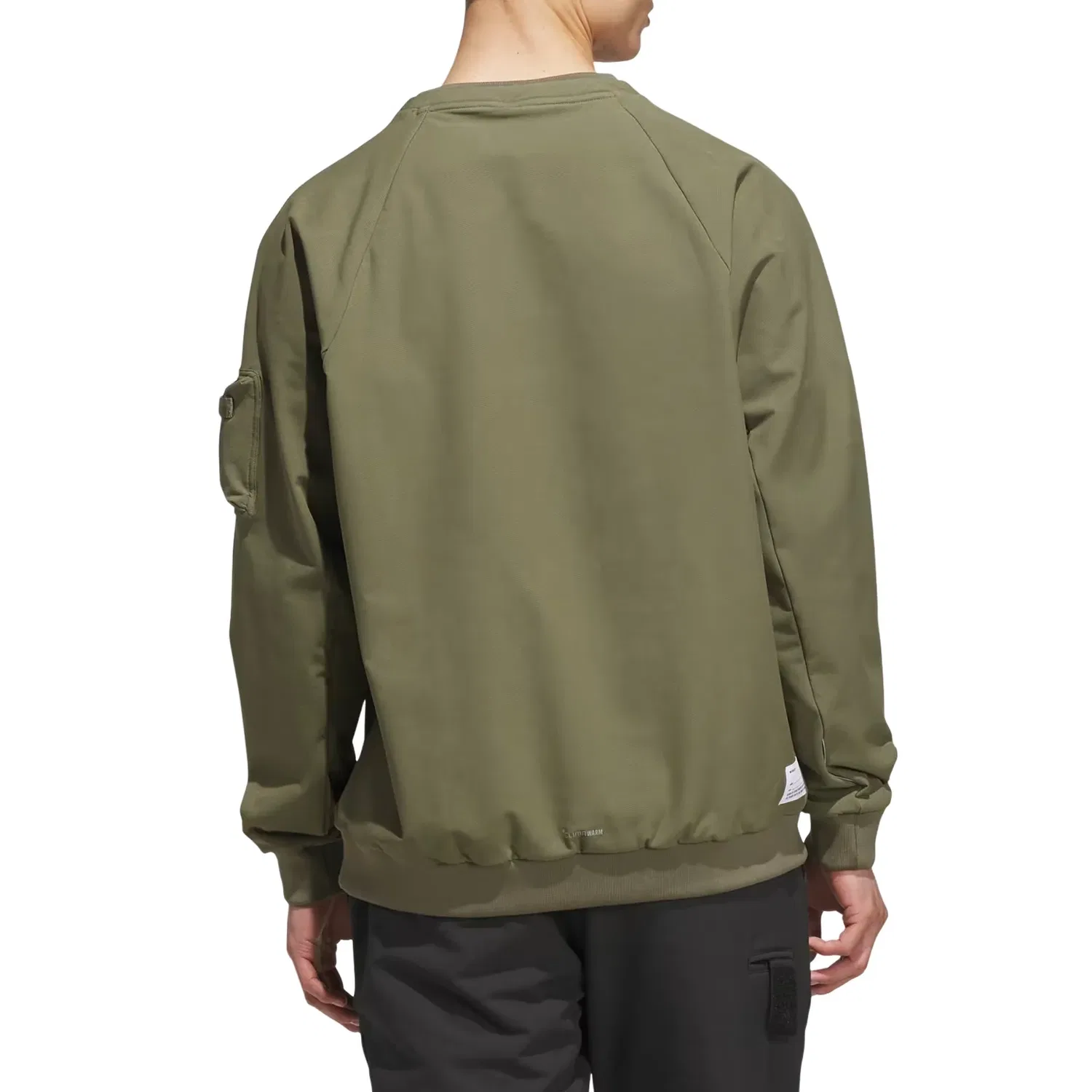 Мужская футболка Climawarm Brushed Sweatshirt Asia Sizing 'Olive Strata' adidas, Olive Strata — фото 2