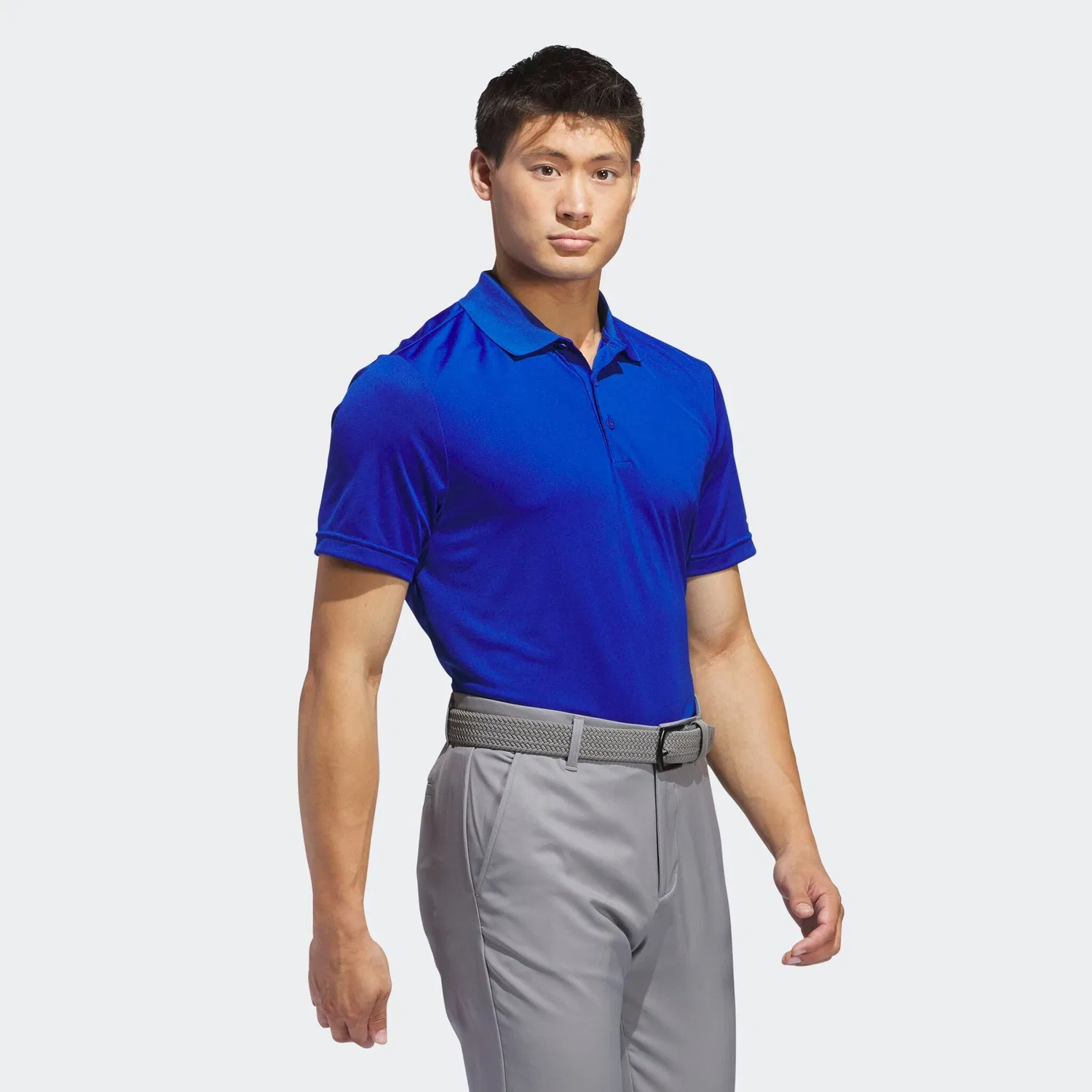 Мужское поло для гольфа с тремя полосками Adidas Performance, Royal Blue — фото 2