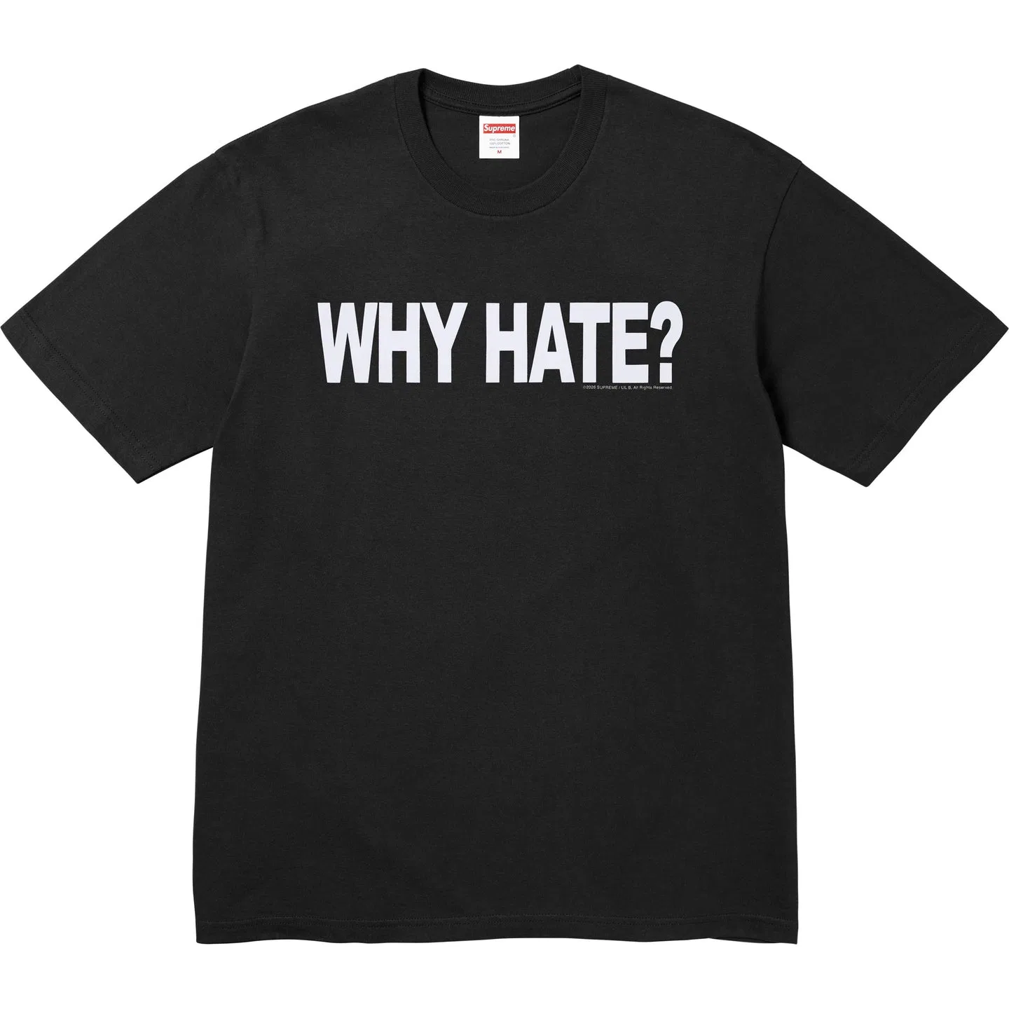 Футболка с круглым вырезом Supreme SS26 T Shirts Unisex, Черный