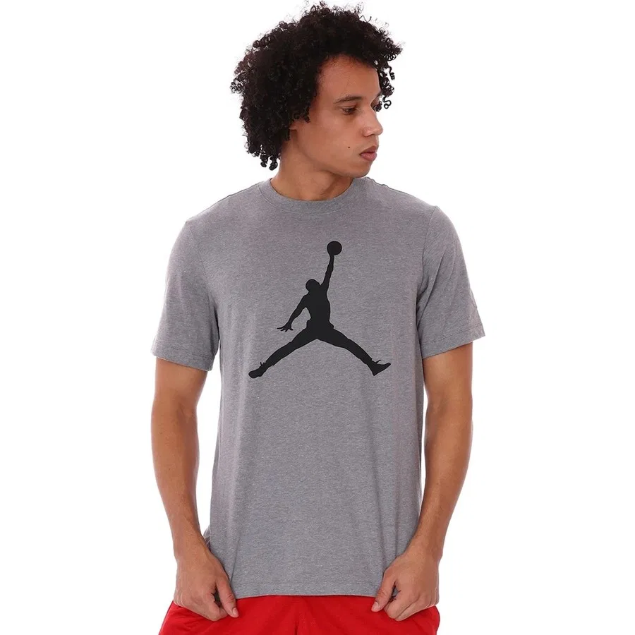 Футболка с графическим принтом Air Jordan Jumpan Short-Sleeve Crew Nike, Черно-серый