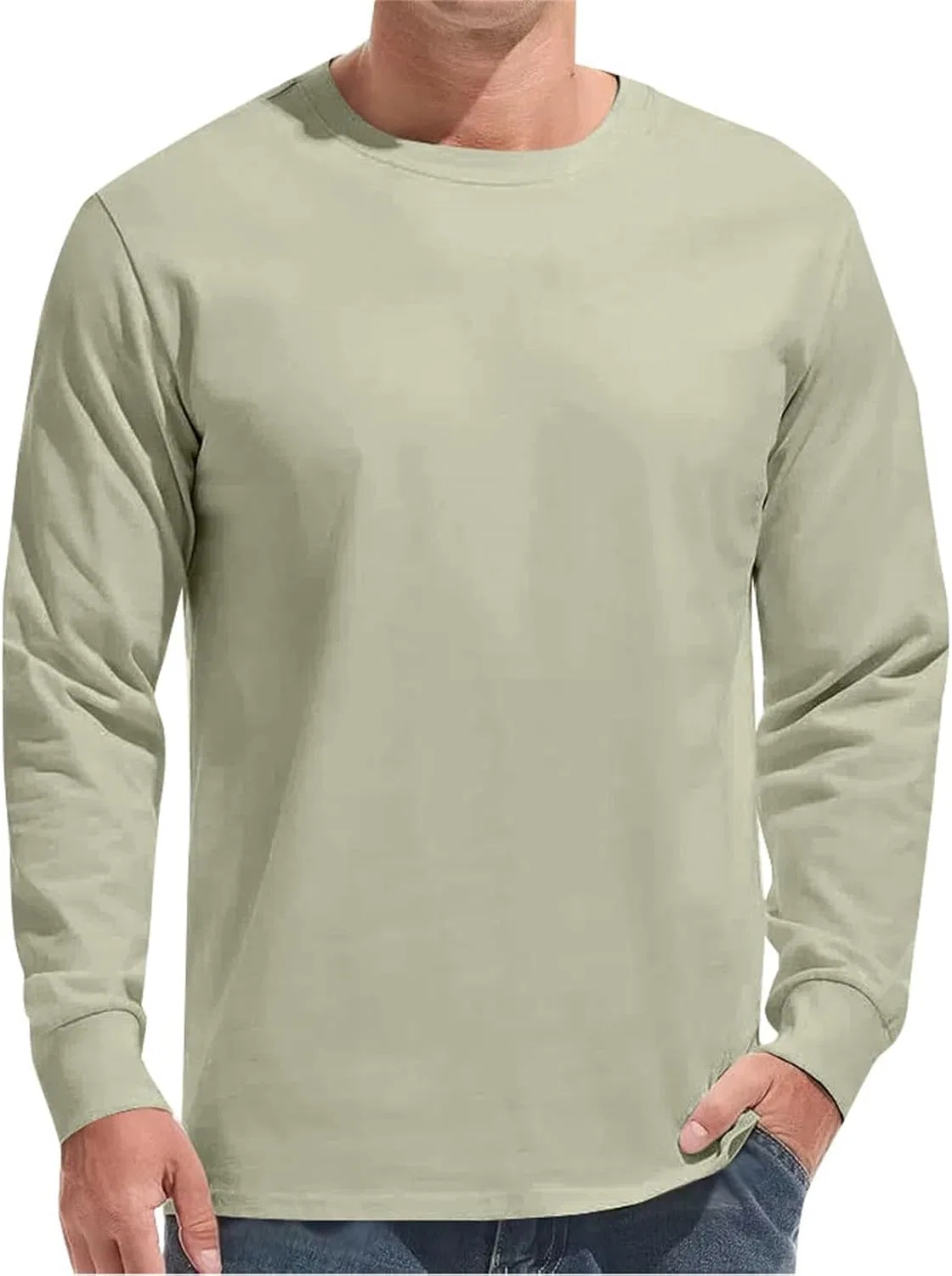 Мужская футболка с длинным рукавом Dry Fit с защитой UPF 50+, Light Green