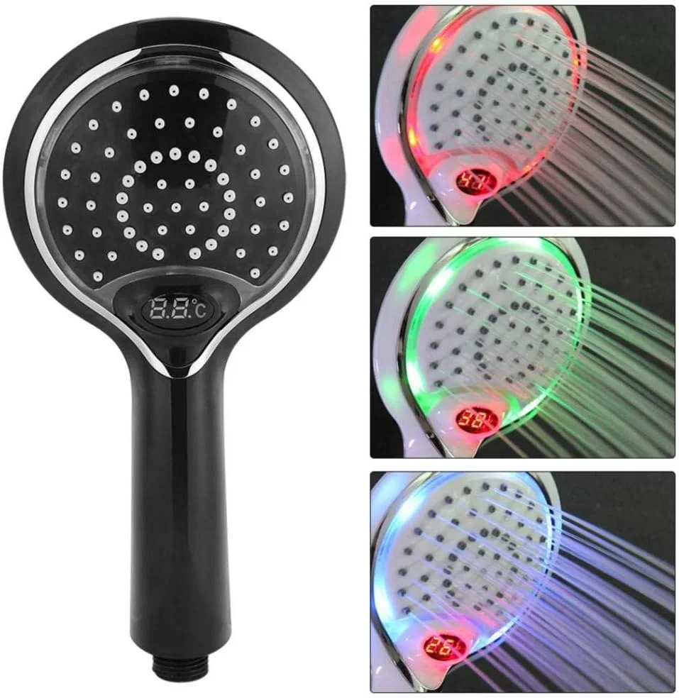 Лейка для душа с LED-подсветкой и цифровым дисплеем температуры, JINZHAO