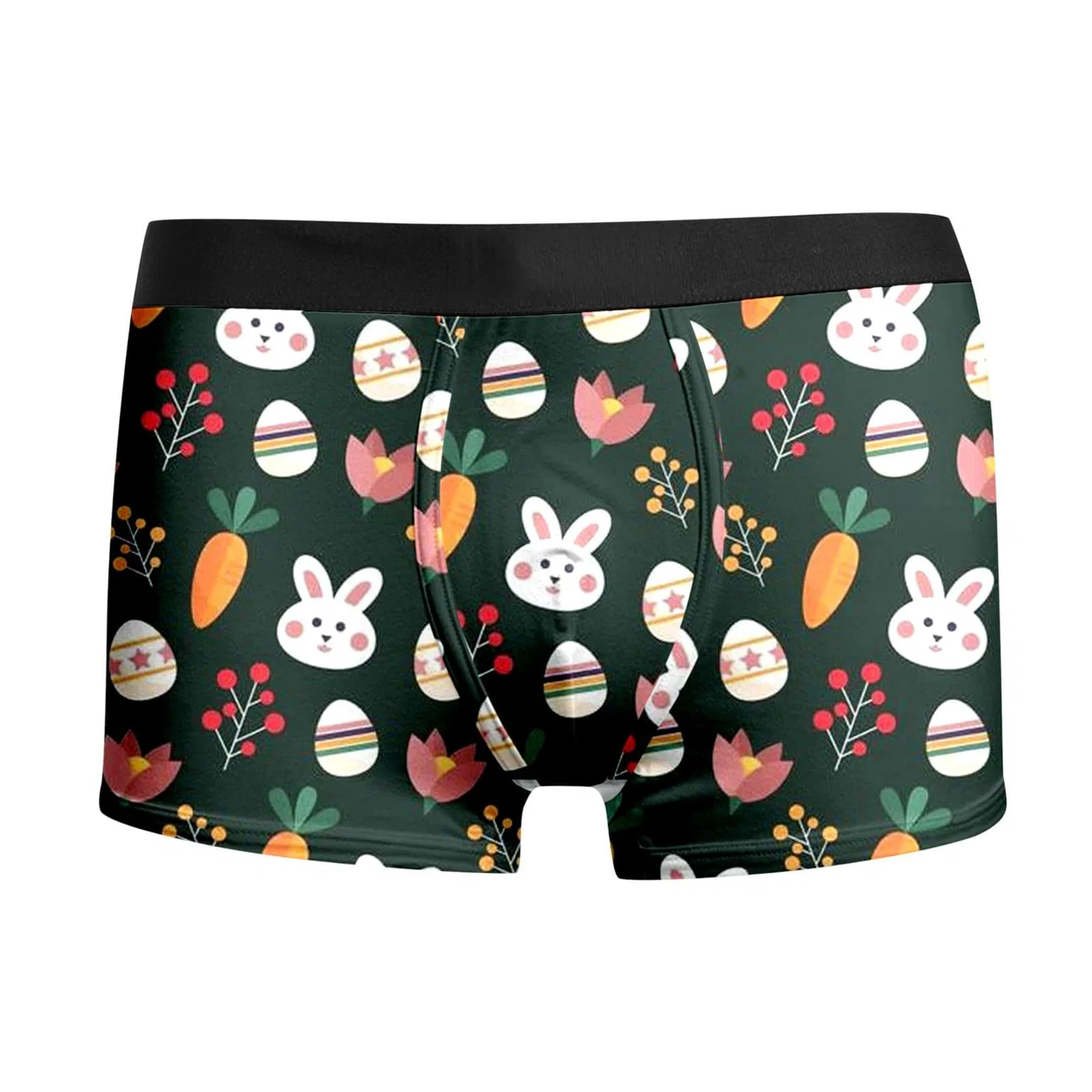 Мужские термобрюки с принтом Easter Printed Briefs, Dark Verde-e — фото 4
