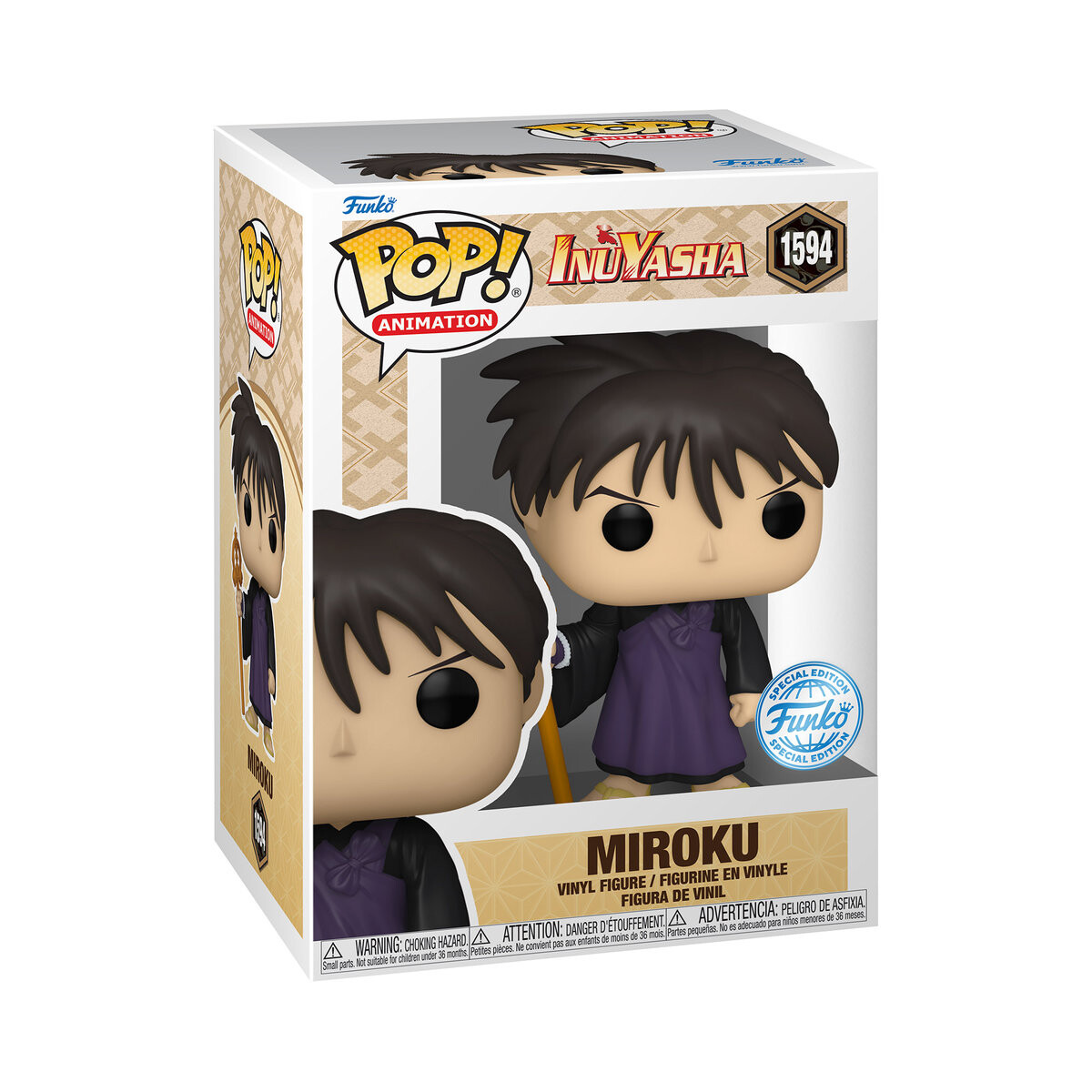 

Funko POP! Аниме, коллекционная фигурка, Инуяша, Мироку, 1594 г.