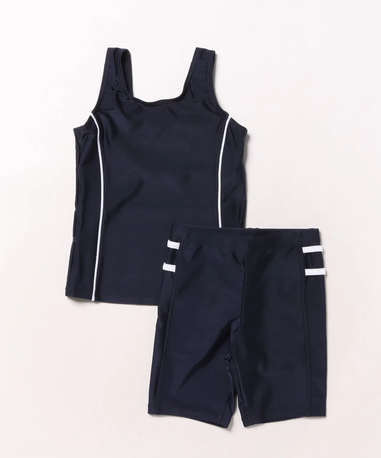 Детский танкини-комплект с UV-защитой, с длинным рукавомOP/RUSTY, Navy/White