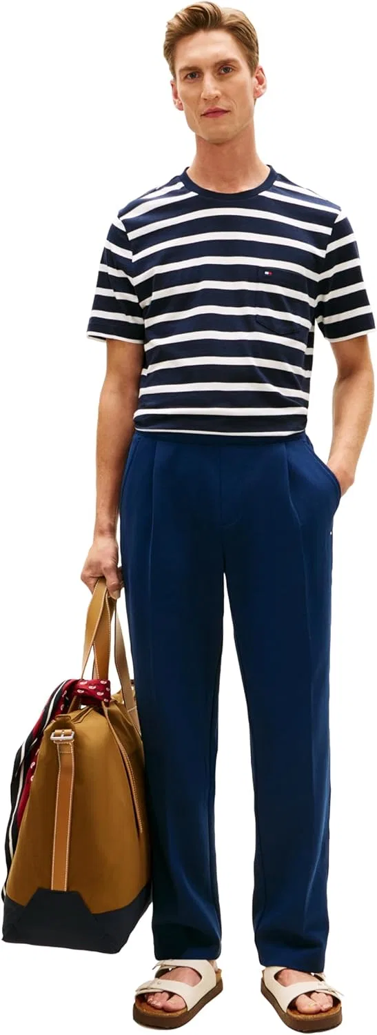 Мужская футболка с карманом Tommy Hilfiger, Desert Sky / Ecru Stripe — фото 4