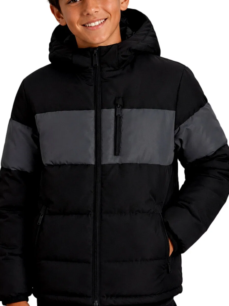 Детская зимняя куртка Jack & Jones Junior 'EBecks' черного цвета — фото 3