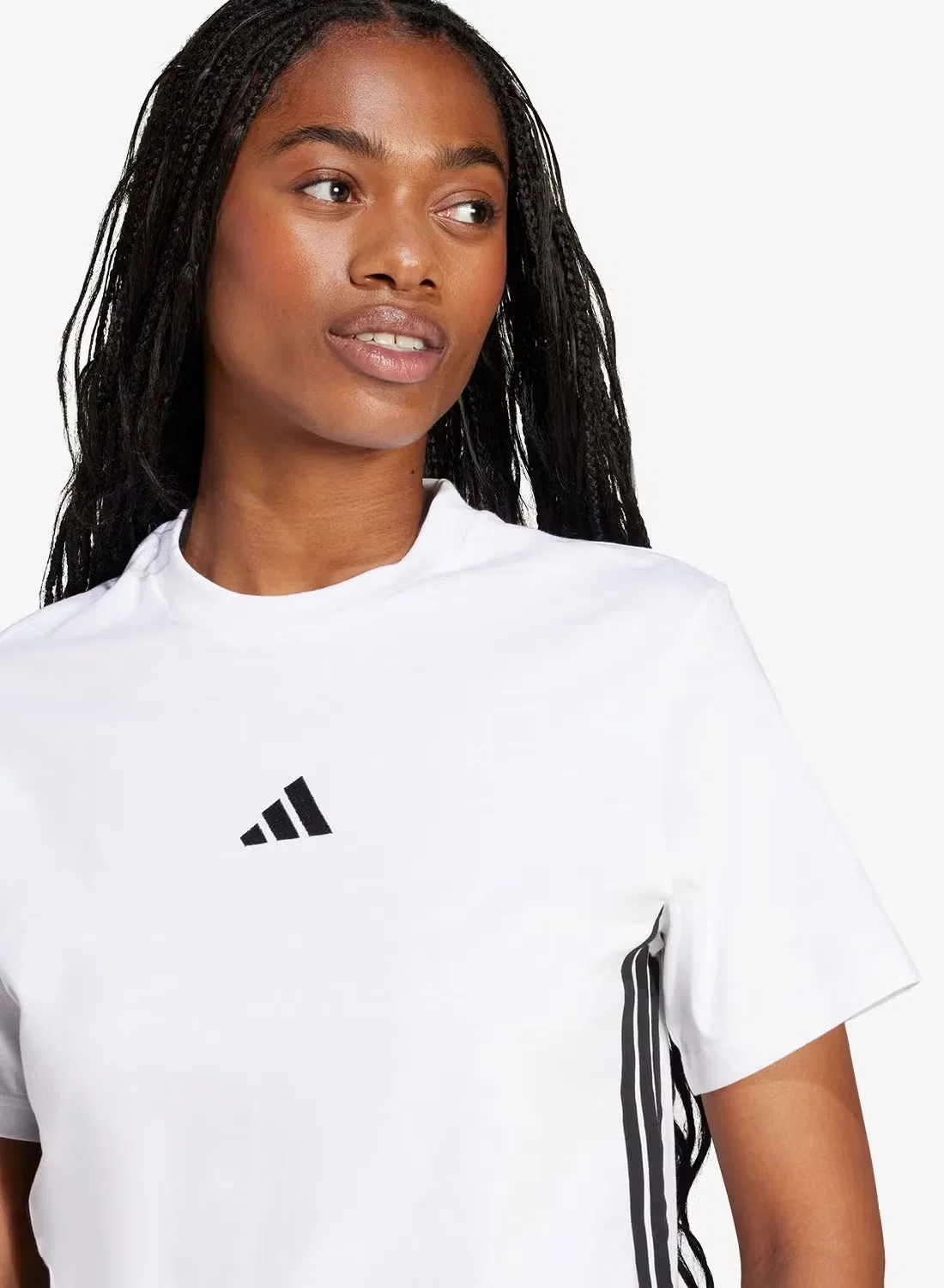 Футболка с принтом 3-Stripes essential Adidas, белый — фото 3