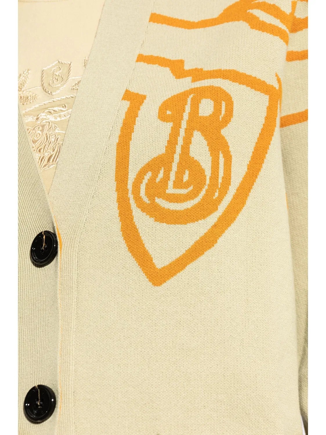 Кардиган из хлопкового микса Burberry, неутральный — фото 3