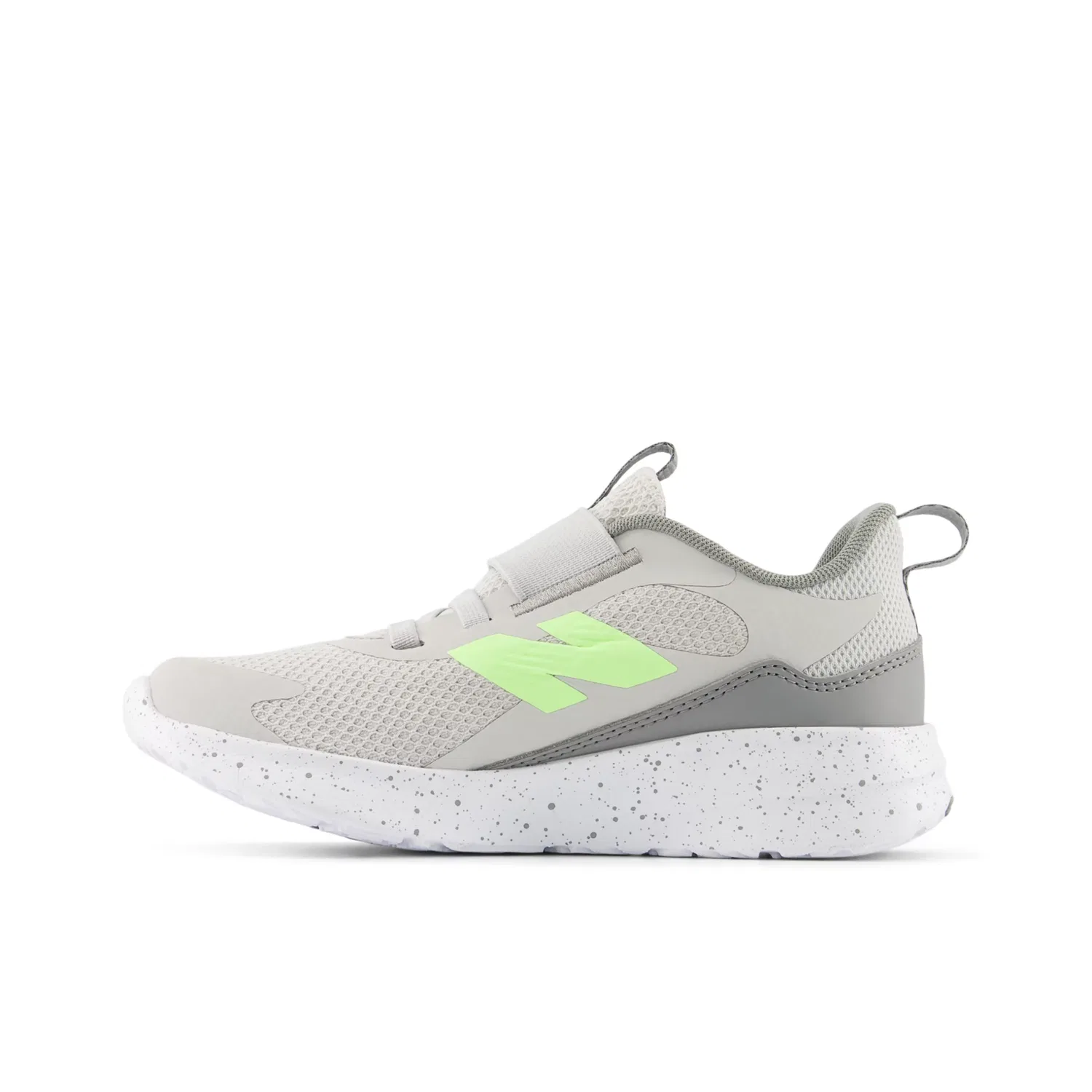 Детские кроссовки без шнуровки с сетчатым верхом 468 Slip On New Balance, Grey Matter With Afterglow And Slate Gray — фото 3
