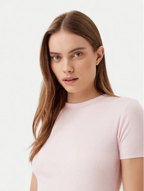 Топ slim fit Calvin Klein, розовый — фото 4