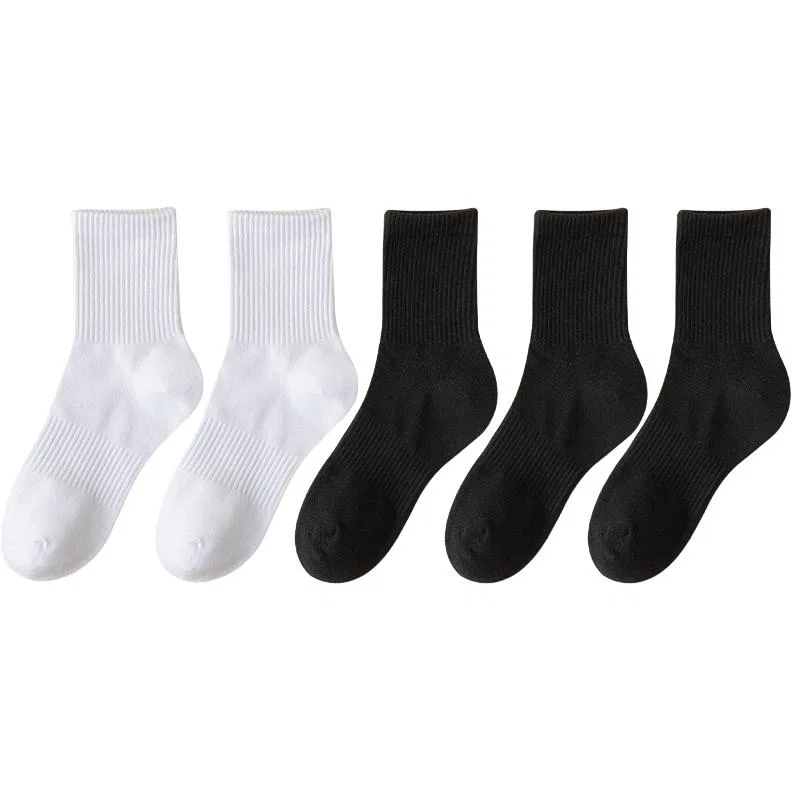 Детские носки-гольфы, комплект из 5 пар, MADALLO, 2 White 3 Black