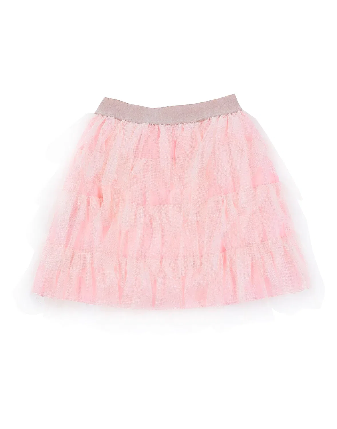 Детская юбка из фатина с воланами Pinko Up, Light Pink