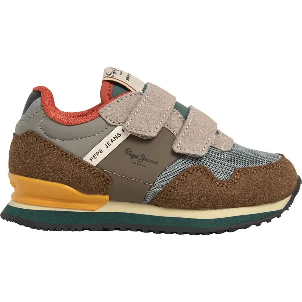 Детские кроссовки для мальчиков с двумя липучками Pepe jeans London Essence, Grey