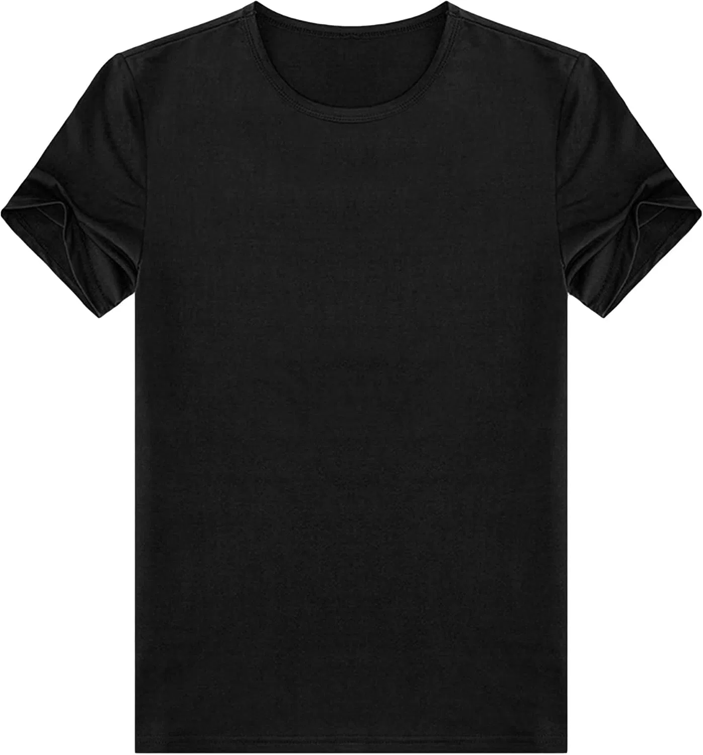 Мужская хлопковая футболка с круглым вырезом, Black