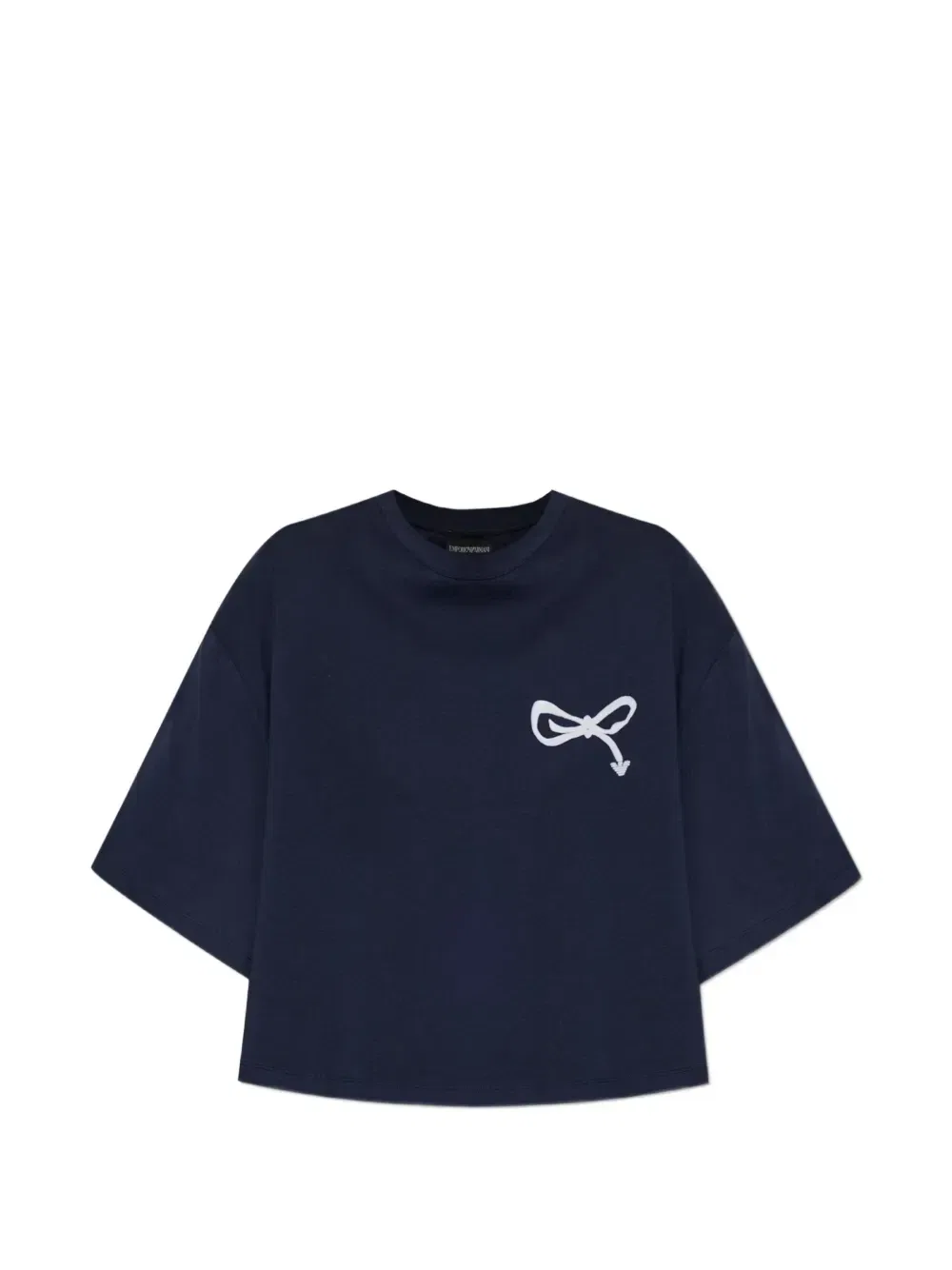 Футболка с бантом Emporio Armani, синий