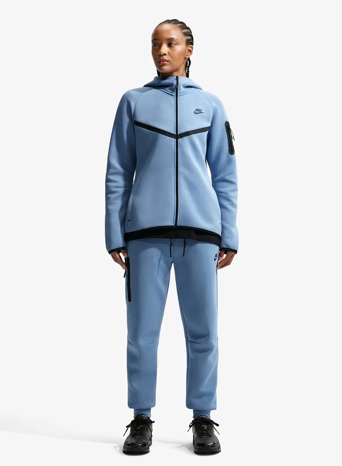 Леггинсы из футера Tech Fleece с завышенной посадкой Nike, синий