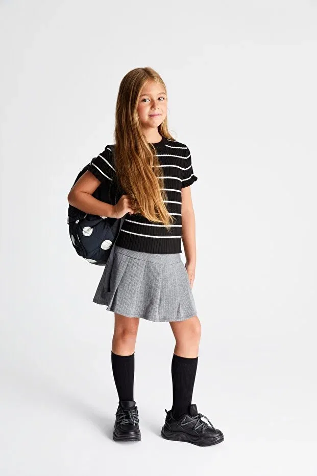 Детские кроссовки для девочек из искусственной кожи Dublin light girl's black sneaker Vicco, Black