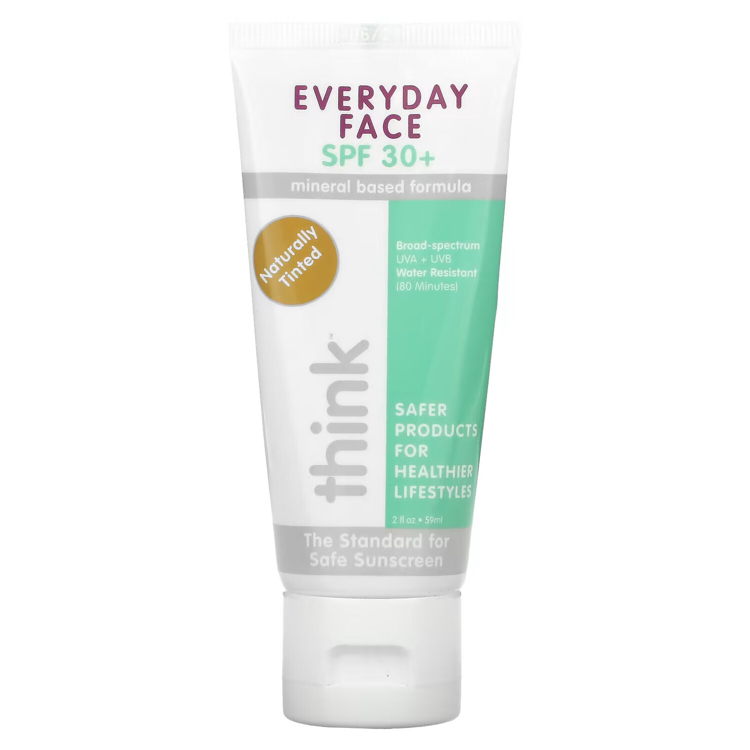 

Think, Thinksport, ежедневный крем для лица, SPF 30+, естественный оттенок, 59 мл (2 унции)