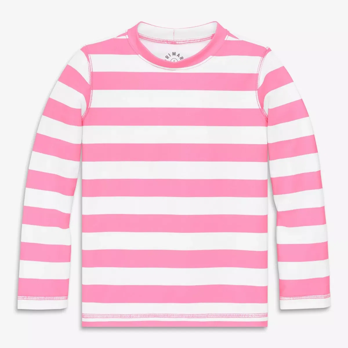 Детский рашгард с длинным рукавом Primary, Pink Lemonade White Stripe