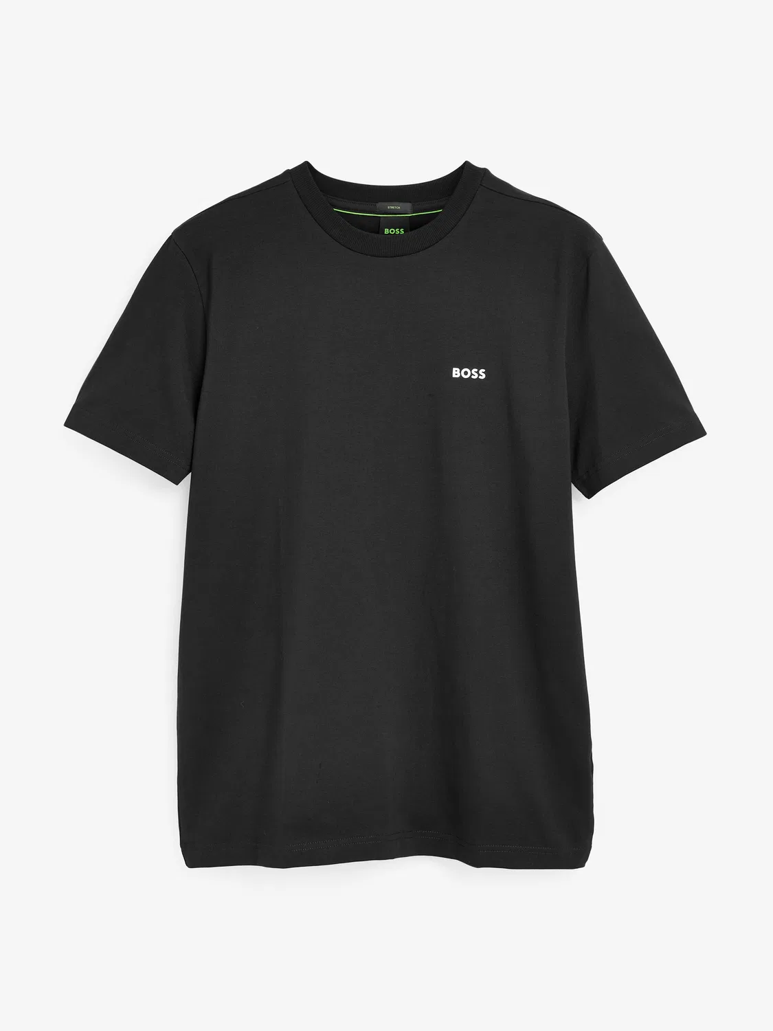 BOSS Темно-черная футболка обычного кроя с логотипом — фото 3
