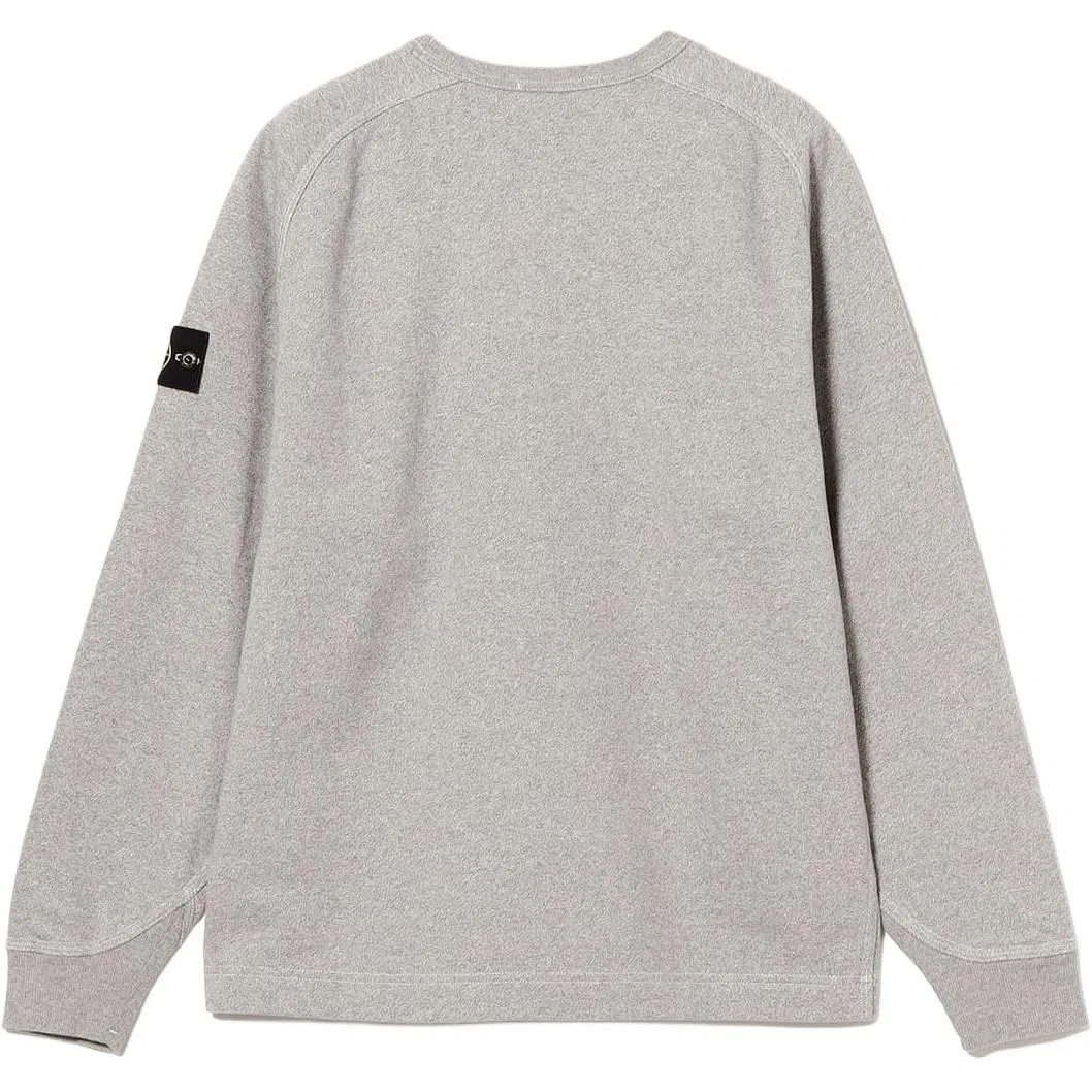 Мужской свитшот с круглым вырезом Heather Gray STONE ISLAND — фото 3