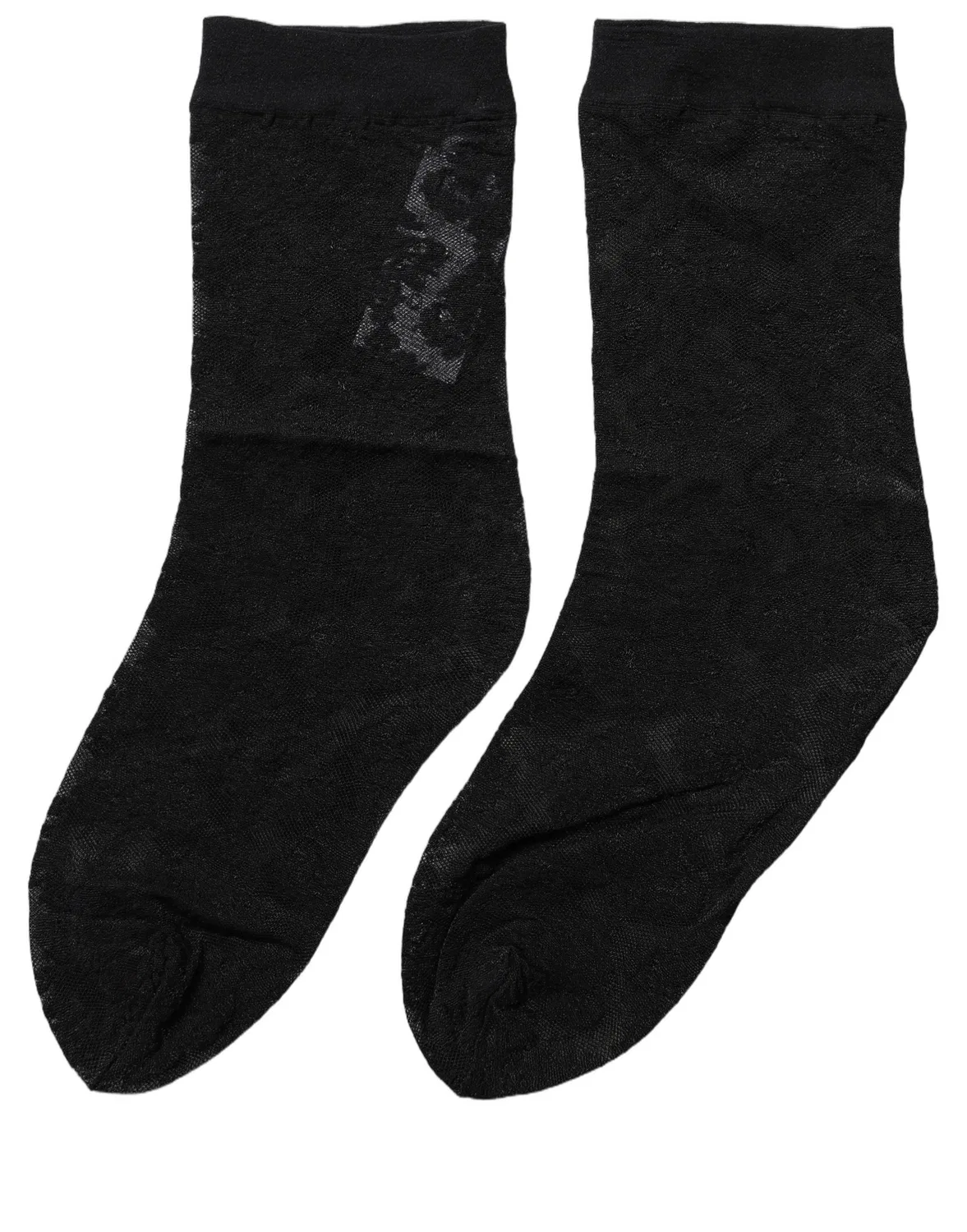 Женские носки с цветочным принтом Mid Calf Dolce & Gabbana, Black — фото 2