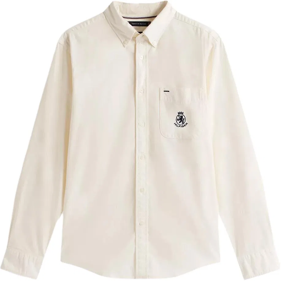 Мужская рубашка с воротником Tommy Hilfiger, Ivory White