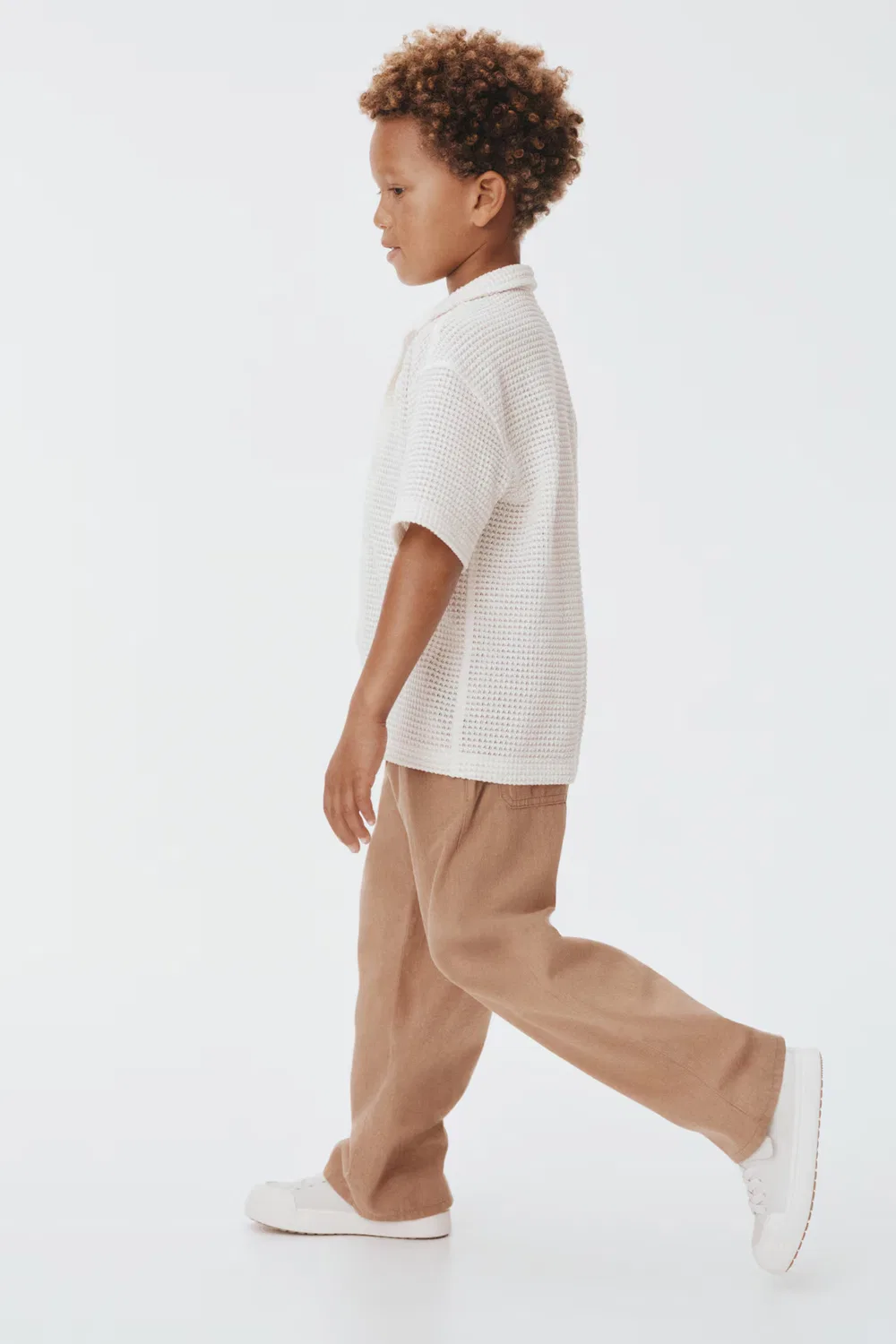 Спортивные брюки из смеси льна H&M, Hellbraun — фото 2
