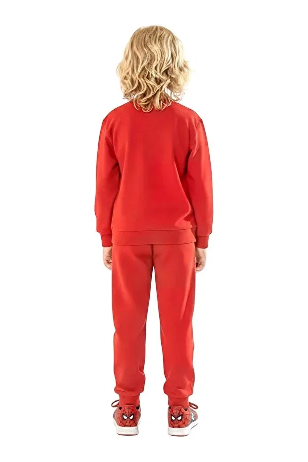 Детский спортивный костюм для мальчиков с принтом Gigas 23117-23123 spiderman red vest set hooded masked brushed inside 3-piece tracksuit set Generic Brands, Red — фото 4