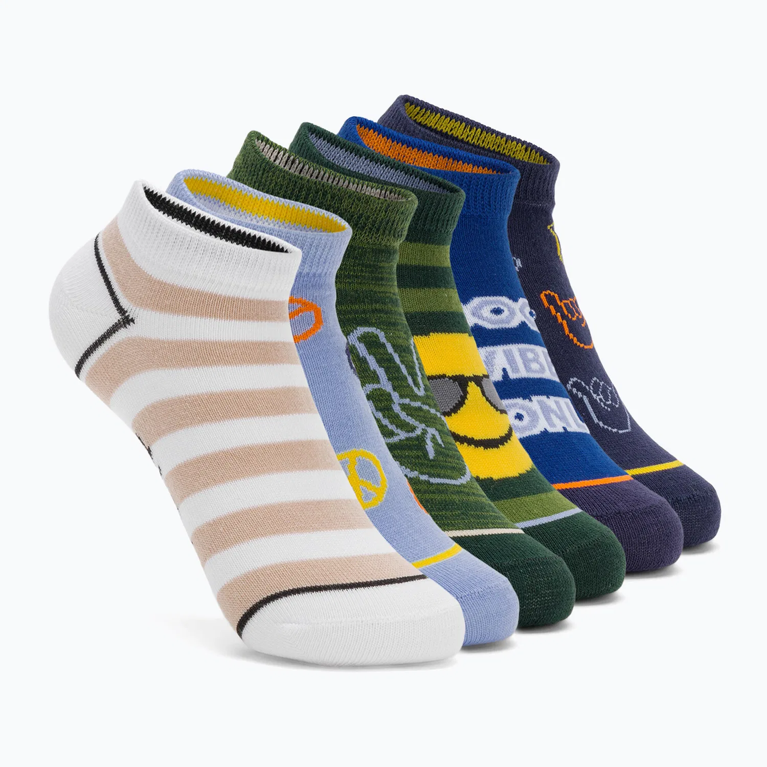 Детские носки с низким вырезом Skechers Non Terry Low Cut, Цвет: Bunt