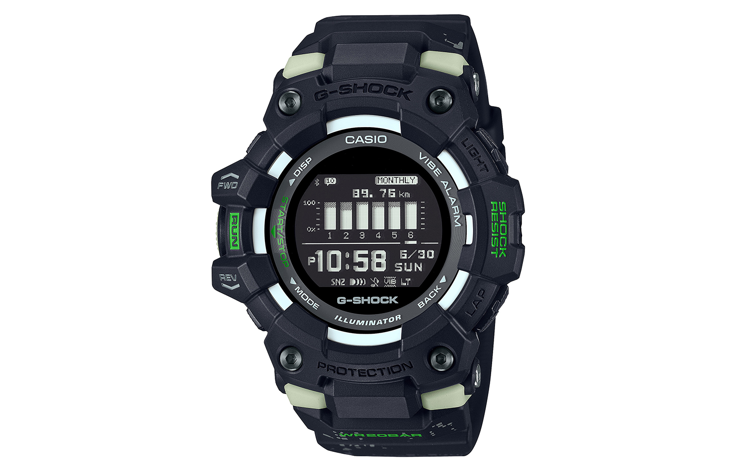 

CASIO Часы Men G-SQUAD Series Black Watch GBD-100LM-1PRT