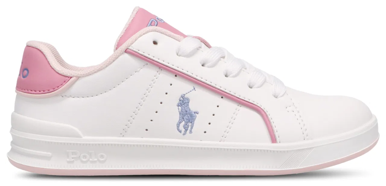 Кеды для девочек Heritage Court III Polo, цвет White/Pink/Hint Of Pink