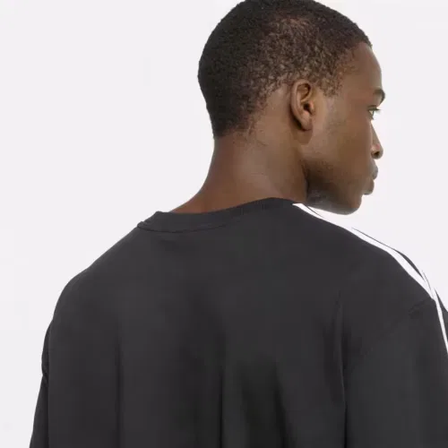 Мужская футболка оверсайз Adicolor 3-Stripes Oversized Tee Adidas Originals, черный — фото 2