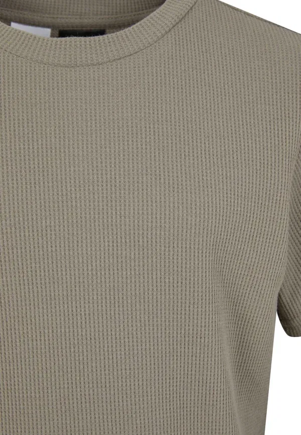 Футболка хлопковая Waffle tee Urban Classics, Paleolive — фото 3