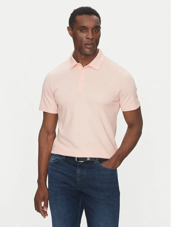 Поло slim fit Palosh Boss, розовый