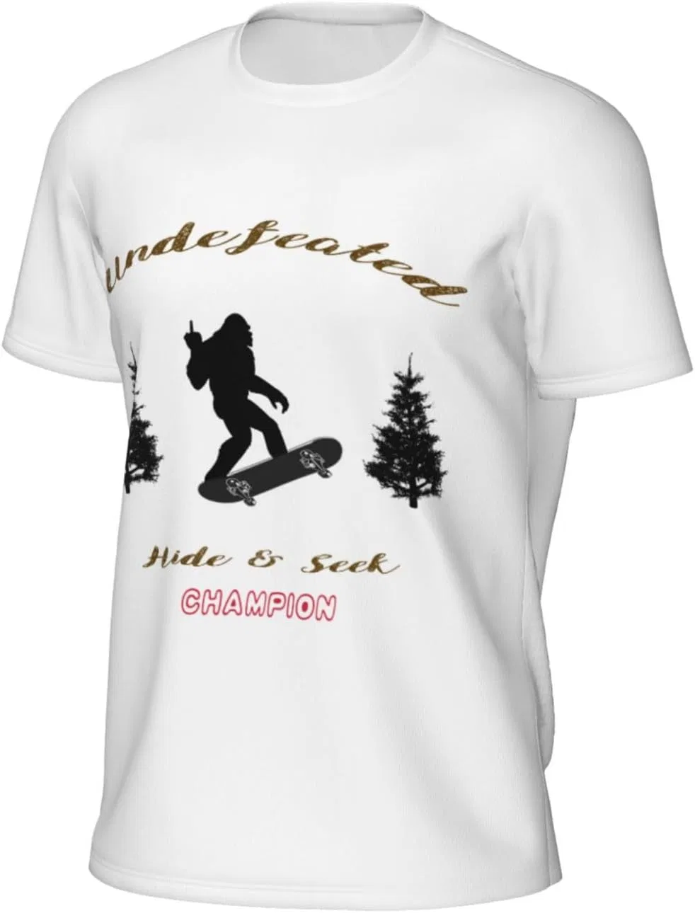 Мужская сетчатая футболка с быстросохнущей тканью Sasquatch Bigfoot Undefeated Hide and Seek2