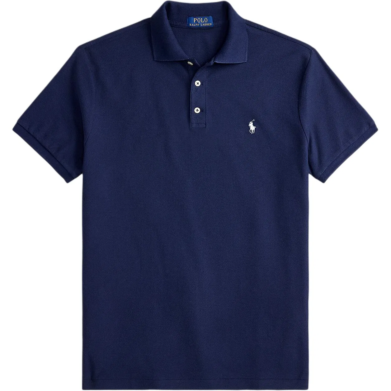 Мужское поло Nautical Blue Polo Collar Moderate Straight Fit Polo Ralph Lauren, Nautical Blue