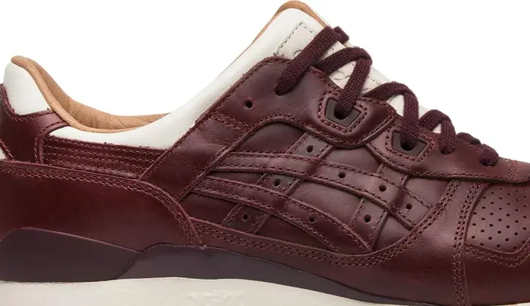 Кроссовки packer shoes x j.crew x gel lyte 3 '1907 collection oxblood' Asics, красный — фото 3