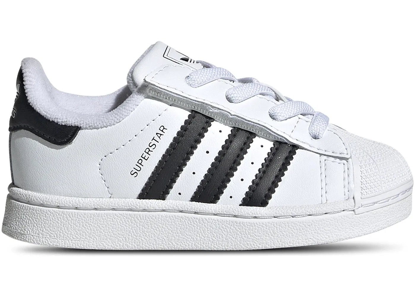 Детские кроссовки с кожаным верхом Adidas Superstar II, Cloud White Core Black Cloud White
